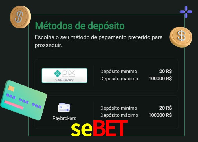 O cassino sebet oferece uma grande variedade de métodos de pagamento